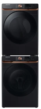 SAWADRGV83002 Stacked Front Load Washer and Gas Dryer Set in Black