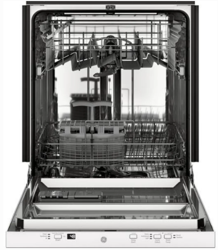 GE GDT226SGLWW 24 Inch Fully Integrated Dishwasher with 12 Place Setting Capacity, 3 Wash Cycles, 51 dBA Silence Rating, Autosense Cycle, Piranha™ Hard Food Disposer, Sanitize, ADA Compliant, NSF Certified, UL Listed and ENERGY STAR® Qualified - Image 3