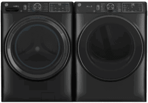 GE GEWADREVDS655SP Side-by-Side Front Load Washer and Electric Dryer Set in Graphite