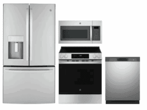 GE GERERADWMW104192 4 Piece Kitchen Appliances Package in Stainless Steel