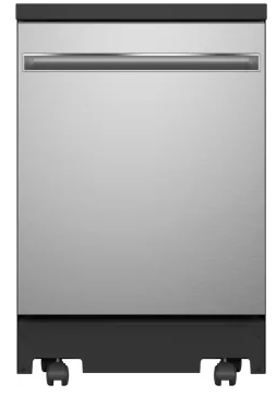 GE GPT225SSLSS 24 Inch Portable Dishwasher with 3-Level Wash System : Stainless Steel