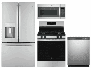 GE GERERADWMW104078  4 Piece Kitchen Appliances Package with French Door Refrigerator