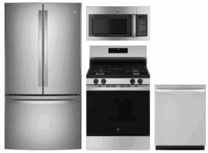GE GERERADWMW104072  4 Piece Kitchen Appliances Package with French Door Refrigerator