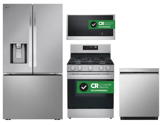 LG LGRERADWMW21328 4 Piece Kitchen Appliances Package