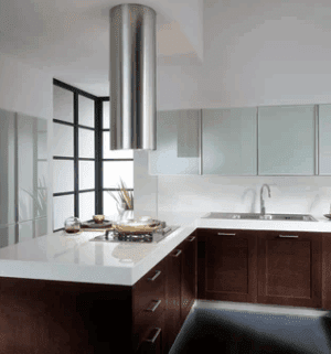 CYLNIS15SS600 15 Inch Cylindra Isola Island Range Hood with 600 CFM Internal PRO Blower, 4-Speed Touch Controls, Perimetric Suction System and Sound Reduction System