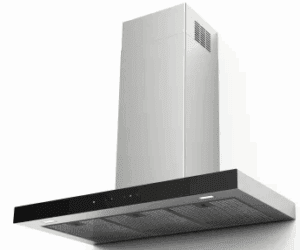 STGL30SSV Wall-Mount Smart Black Glass Chimney Hood with 600 CFM, 4 Speeds, Intensive Speed, Delay Shut-Off, ADA Compliant w/ Wireless Remote: 30 Inch