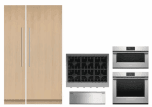 FISHER02202503 6 Piece Kitchen Appliances Package with Column Refrigerator in Panel Ready