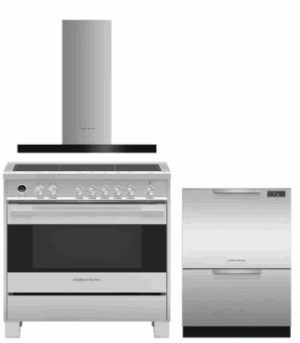 FPRERADWRH6766  4 Piece Kitchen Appliances Package with French Door Refrigerator, Dual Fuel Range and Dishwasher in Panel Ready