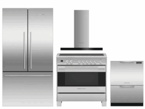 PRERADWRH6818  4 Piece Kitchen Appliances Package with French Door Refrigerator, Induction Range and Dishwasher in Stainless Steel