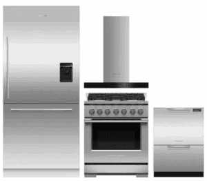FPRERADWRH6700  4 Piece Kitchen Appliances Package with Bottom Freezer Refrigerator, Gas Range and Dishwasher in Panel Ready