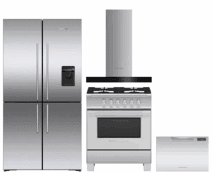 FPRERADWRH6622  4 Piece Kitchen Appliances Package with French Door Refrigerator, Gas Range and Dishwasher in Stainless Steel