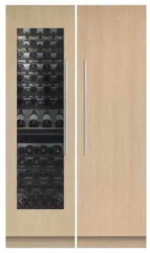 FPWINEFRIGSET1 Column Set with 24 Inch Refrigerator and 24 Inch Wine Cooler Panel Ready