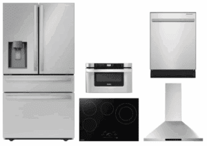SHRERADWMW607  5 Piece Kitchen Appliances Package with French Door Refrigerator