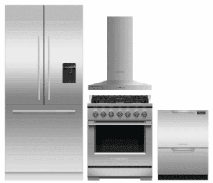FPRERADWRH6576  4 Piece Kitchen Appliances Package with French Door Refrigerator, Gas Range and Dishwasher in Panel Ready