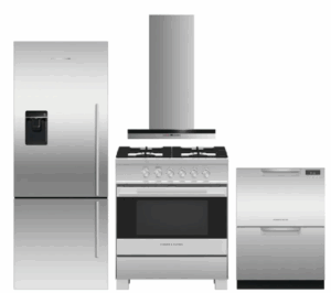 FPRERADWRH6567  4 Piece Kitchen Appliances Package with Bottom Freezer Refrigerator, Gas Range and Dishwasher in Stainless Steel