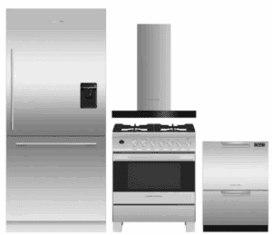 FPRERADWRH6590  4 Piece Kitchen Appliances Package with Bottom Freezer Refrigerator, Dual Fuel Range and Dishwasher in Panel Ready